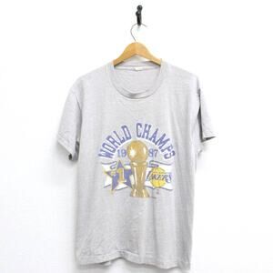 Vintage Los Angeles LA Lakers Basketball World Champions 1987 T Shirt XL
